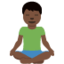 Emoji Homme dans la posture du lotus : peau foncée sur X / Twitter