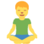 Man in Lotus Position emoji on X / Twitter