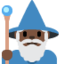 Magier: dunkle Hautfarbe-Emoji auf X / Twitter