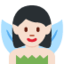 X / Twitter üzerinde Kadın peri: açık cilt tonu emojisi