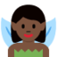Woman Fairy: Dark Skin Tone emoji on X / Twitter