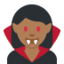 X / Twitter üzerinde Kadın vampir: orta koyu cilt tonu emojisi