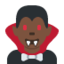 Man Vampire: Dark Skin Tone emoji on X / Twitter