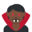 Vampire: Dark Skin Tone emoji on X / Twitter