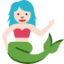 Emoji Ikan duyung: ton kulit cerah pada X / Twitter