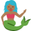 Emoji Ikan duyung: ton kulit sederhana gelap pada X / Twitter