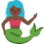 Emoji Sirena donna: carnagione scura su X / Twitter