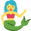 Meerjungfrau-Emoji auf X / Twitter