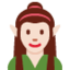Woman Elf: Light Skin Tone emoji on X / Twitter