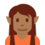 Emoji Elfo: carnagione abbastanza scura su X / Twitter