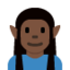 Man Elf: Dark Skin Tone emoji on X / Twitter