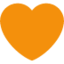 Orange Heart emoji on X / Twitter