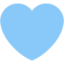 Emoji Cuore azzurro su X / Twitter