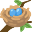 Emoji Nido con uova su X / Twitter