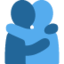 Sich umarmende Personen-Emoji auf X / Twitter