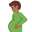 Pregnant Man: Medium-Dark Skin Tone emoji on X / Twitter