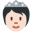 Person with Crown: Light Skin Tone emoji on X / Twitter