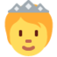 Emoji Persona con corona su X / Twitter