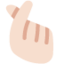 Hand with Index Finger and Thumb Crossed: Light Skin Tone emoji on X / Twitter