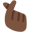 Hand with Index Finger and Thumb Crossed: Dark Skin Tone emoji on X / Twitter
