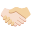 Handshake: Light Skin Tone, Medium-Light Skin Tone emoji on X / Twitter