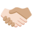 Handshake: Light Skin Tone, Medium Skin Tone emoji on X / Twitter