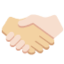 Handshake: Medium-Light Skin Tone, Light Skin Tone emoji on X / Twitter