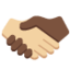 Handshake: Medium-Light Skin Tone, Dark Skin Tone emoji on X / Twitter
