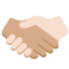 Handshake: Medium Skin Tone, Light Skin Tone emoji on X / Twitter