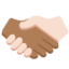 Handshake: Medium-Dark Skin Tone, Light Skin Tone emoji on X / Twitter