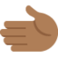 Leftwards Hand: Medium-Dark Skin Tone emoji on X / Twitter