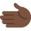Leftwards Hand: Dark Skin Tone emoji on X / Twitter