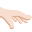 Palm Down Hand: Light Skin Tone emoji on X / Twitter