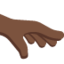 Hand mit Handfläche nach unten: dunkle Hautfarbe-Emoji auf X / Twitter