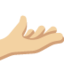 Palm Up Hand: Medium-Light Skin Tone emoji on X / Twitter