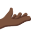 Palm Up Hand: Dark Skin Tone emoji on X / Twitter