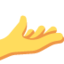 Emoji Tapak tangan ke atas pada X / Twitter