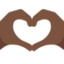 Heart Hands: Dark Skin Tone emoji on X / Twitter