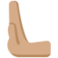 Emoji Tangan menolak ke arah kiri: ton kulit sederhana pada X / Twitter