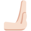 Emoji Mano che spinge a destra: carnagione chiara su X / Twitter