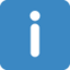 Buchstabe „i“ in blauem Quadrat-Emoji auf X / Twitter