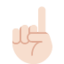 Index Pointing Up: Light Skin Tone emoji on X / Twitter