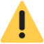 Warning emoji on X / Twitter