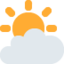 Sun Behind Cloud emoji on X / Twitter
