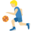 Man Bouncing Ball: Medium-Light Skin Tone emoji on X / Twitter