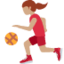 Frau mit Ball: mittlere Hautfarbe-Emoji auf X / Twitter