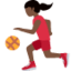 Woman Bouncing Ball: Dark Skin Tone emoji on X / Twitter