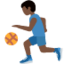 Emoji Lelaki melantun bola: ton kulit gelap pada X / Twitter