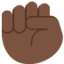 Emoji Tangan terkepal ke atas: warna kulit gelap di X / Twitter