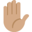 Emoji Angkat tangan: ton kulit sederhana pada X / Twitter